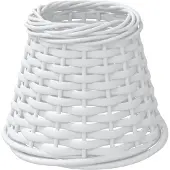 vidaXL Lampenkap Ø15x12 cm wicker wit