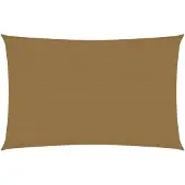 vidaXL Zonnezeil 160 g/m² 4x6 m HDPE taupe