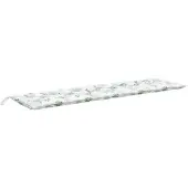 vidaXL Tuinbankkussen bladpatroon 200x50x7 cm stof