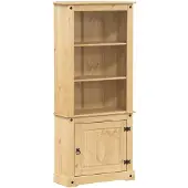 vidaXL Hoge kast Corona, 74x38x170 cm, massief grenenhout