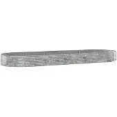 vidaXL Plantenbak 450x140x36 cm gegalvaniseerd staal zilverkleurig