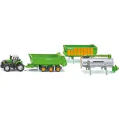 Siku 1848, DEUTZ Agrotron X720 tractor met Joskin-cargo hangerset, schaal 1:87, metaal/kunststof