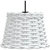 vidaXL Lampenkap, wit, Ø20x15 cm, gevlochten riet