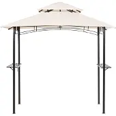 Beliani NARO - tuinpaviljoen-Beige-Staal