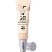IT Cosmetics Your Skin But Better CC+ Nude Glow SPF40 Foundation - Lichte Textuur - Glow Serum met 2% Niacinamide, Hyaluronzuur, Groene thee-extract en SPF 40 - Light - 32ml
