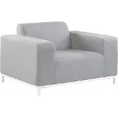 Beliani ROVIGO - Fauteuil-Grijs-Polyester