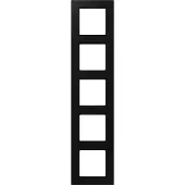 JUNG Accessoires schakelprogramma, Frame A 550 A5585BFSWM 5-voudig grafiet zwart