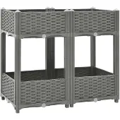 vidaXL Plantenbak verhoogd 80x40x71 cm polypropeen