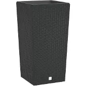 vidaXL Plantenbak met uitneembare bak rattan-look 21/49 L PP antraciet