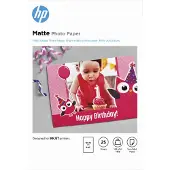 HP mat fotopapier, 180 g/m2, 10 x 15 cm (101 x 152 mm), 25 vellen