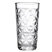 Pasabahce Estrella Longdrinkglazen – Set van 4 – 360 ml – Reliëf Drinkglazen – Vaatwasserbestendig