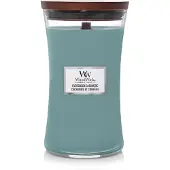 Woodwick Hourglass Large Geurkaars - Evergreen Cashmere - 130 branduren