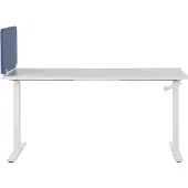 Beliani WALLY - Bureauscherm - Blauw - 80 cm - Polyester