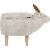 Beliani REINDEER - Dierenhocker-Beige-Polyester