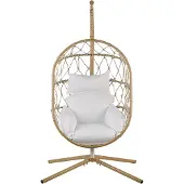 Beliani ADRIA - Hangstoel-Beige-Polyester