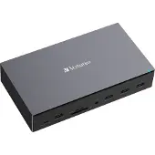 Verbatim 32172 Docking Station CDS-17, 17 poorten, USB-C Pro, grijs/zwart