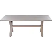 Beliani CASCAIS - Tuintafel - Beige - 105 x 200 cm - Aluminium
