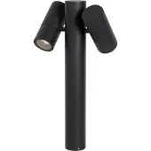 QAZQA Staande buitenlamp zwart 50 cm 2-lichts verstelbaar - Duo