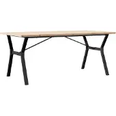 vidaXL Eettafel Y-frame 180x90x75,5 cm massief grenenhout en staal
