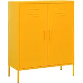 vidaXL Opbergkast 80x35x101,5 cm staal mosterdgeel