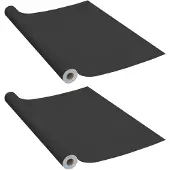 vidaXL Meubelfolies zelfklevend 2 st 500x90 cm PVC zwart