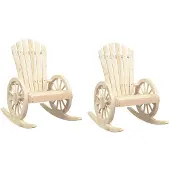 vidaXL Schommelstoelen 2 st Adirondack massief vurenhout