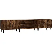 vidaXL Tv-meubel 180x31,5x40 cm bewerkt hout gerookt eikenkleurig