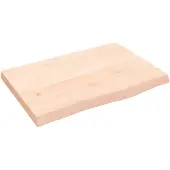 vidaXL Wandschap 60x40x(2-4) cm onbehandeld massief eikenhout