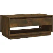 vidaXL Salontafel 102,5x55x44 cm bewerkt hout gerookt eikenkleurig