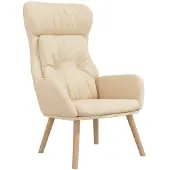 vidaXL Relaxstoel stof crèmekleurig