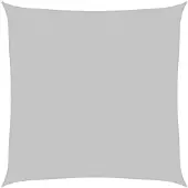 vidaXL Zonnezeil 2x2 m 100% polyester oxford lichtgrijs