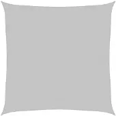 vidaXL Zonnezeil 3,6x3,6 m 100% polyester oxford lichtgrijs