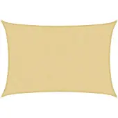 vidaXL Zonnezeil 4,5x3 m 100% polyester oxford zandkleurig
