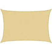 vidaXL Zonnezeil 6x4 m 100% polyester oxford zandkleurig