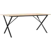 vidaXL Eettafel X-frame 180x90x75 cm massief grenenhout en staal