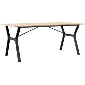 vidaXL Eettafel Y-frame 180x90x75 cm massief grenenhout en staal