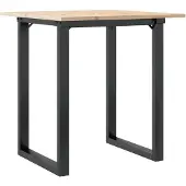 vidaXL Eettafel O-frame 60x60x75 cm massief grenenhout en staal