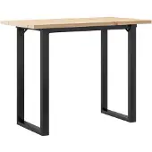 vidaXL Eettafel O-frame 100x50x75,5 cm massief grenenhout en staal