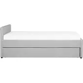Beliani MARMANDE - Onderschuifbed - Lichtgrijs - 80 x 200 cm - Polyester