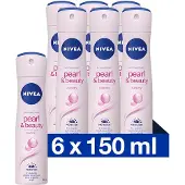 Nivea Pearl & Beauty deodorant spray - 6 x 150 ml - voordeelverpakking