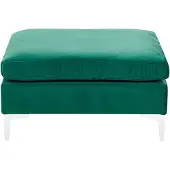 Beliani EVJA - Ottomaan-Groen-Fluweel