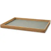 Lind DNA Even teakhouten dienblad square L Nupo light grey