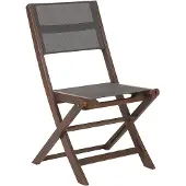 Beliani CESANA - Tuinstoel-Grijs-Acaciahout
