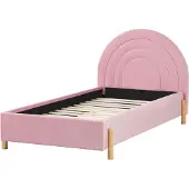 Beliani ANET - Kinderbed-Roze-Fluweel