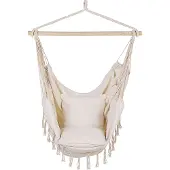 Beliani BONEA - Hangstoel-Beige-Katoen