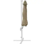 Beliani Parasol - 300 cm - mokka met witte paal - SAVONA