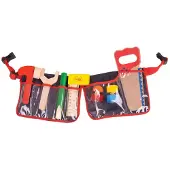 Bigjigs Rode Gereedschapsgordel met Houten Gereedschap - Bigjigs - Met Klipsluiting - 10-Delig
