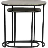 Light & Living bijzettafel bocov 53x26x53cm - set van 2