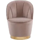 Beliani ALBY - Fauteuil-Beige-Fluweel