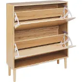 Beliani NORRIS - Schoenenkast - Lichthout - Spaanplaat